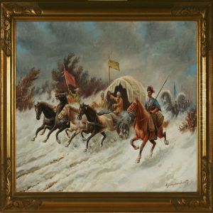 Cossacks Attacking A Caravan