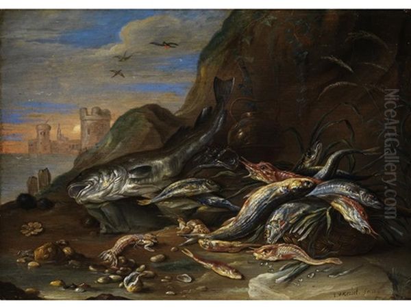 Fischstilleben In Einer Uferlandschaft - view 1