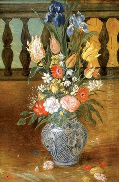 Fleurs Dans Un Vase De Chine - view 1