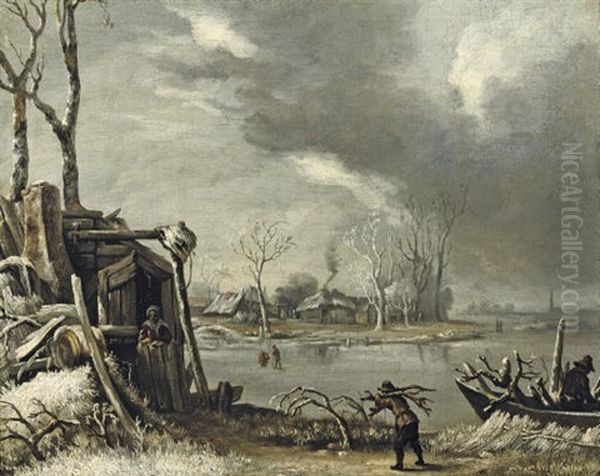 A Winter Landscape With A Faggot-gatherer - view 1