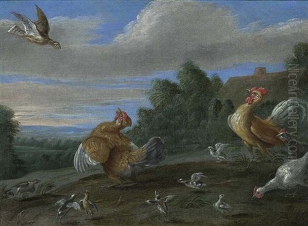 Federvieh In Einer Landschaft - view 1