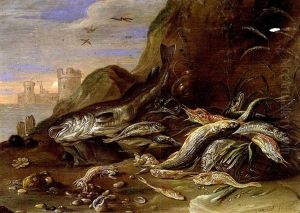 Poissons Et Crustaces Sur La Plage