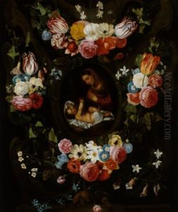 Maria Mit Dem Kind Im Blumenkranz by Jan van Kessel the Elder