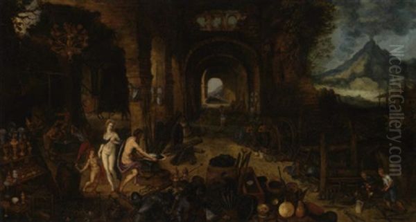Venus In The Forge Of Vulcan - An Allegory Of Earth - view 1