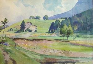 Sommerliche Hugellandschaft. by Christian Baumgartner