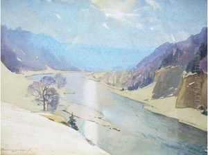 Paysage Hivernal Et Riviere