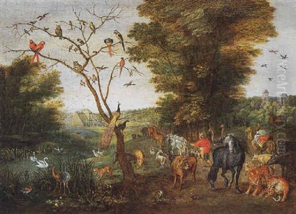 Noah Herding Animals Towards The Ark - view 1
