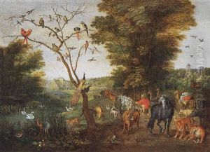 Noah Herding Animals Towards The Ark