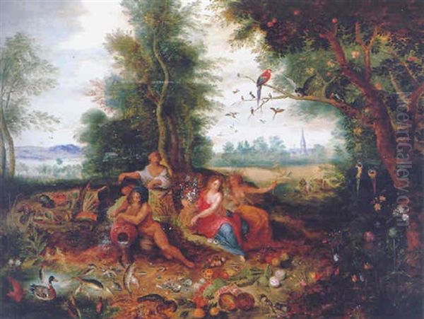 An Allegory Of The Four Elements by Jan van Kessel the Elder