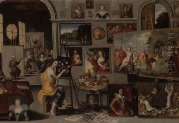 L'interieur De L'atelier Du Peintre - view 1