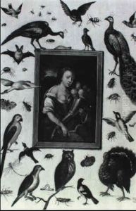Portrait Of A Lady Holding A Cornucopia