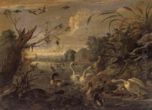 Paysage Fluvial Aux Volatiles