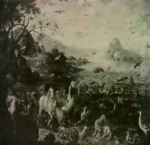 God Creating The Animals Of The World by Jan van Kessel the Elder