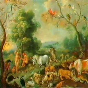Il Paradiso Terrestre Con Adamo Ed Eva