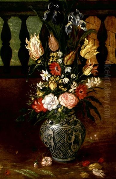 Fleurs Dans Un Vase De Chine - view 1