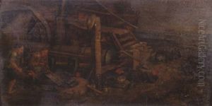 Forgerons Realisant Des Armures by Jan van, the Younger Kessel