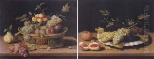 Still Life Of Fruit In A Basket