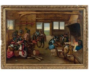 Le Corps De Garde Des Singes by Ferdinand van Kessel