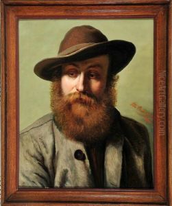 Portrait Eines Bartigen Mannes In Tracht
