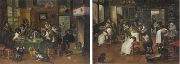Le Singe Barbier (+ Les Singes Fumeurs; Pair) - view 1