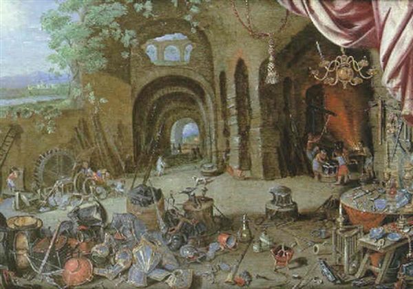 Les Forges De Vulcain Ou L'allegorie Du Feu - view 1