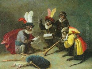 Le Concert Des Singes by Ferdinand van Kessel