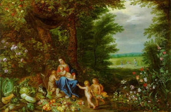Allegorie Des Sommers - Maria Mit Kind In Einer Landschaft - view 1