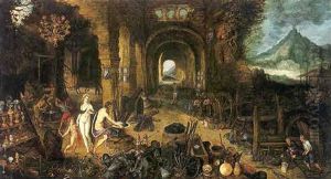 Venus Dans La Forge De Vulcain by Jan van Kessel