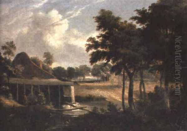 A River Landscape With A Watermill - view 1