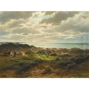 Dorf An Der Nordseekuste by August Friedrich Kessler