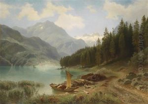 Rast Am Gebirgssee