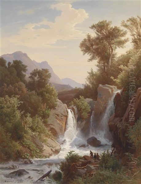 Angler Am Wasserfall - view 1