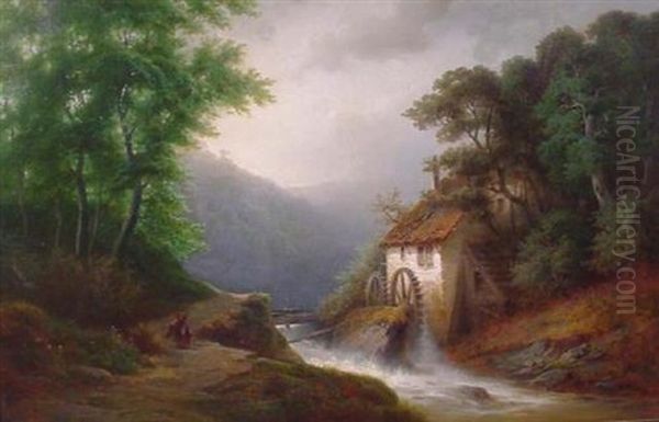 Sommerliche Gebirgslandschaft Mit Muhle An Reisendem Bach - view 1