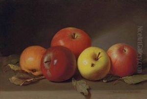 Still Life With Apples And Fly by Peter Baumgras