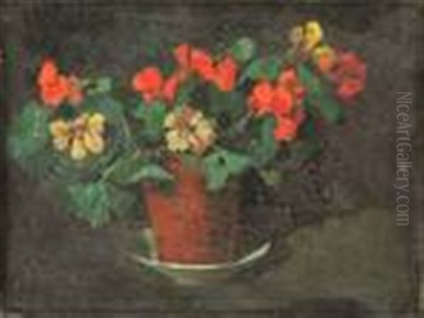 Still Life Of Flowers In A Pot - view 1