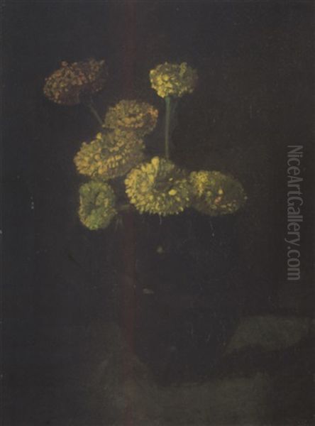 Blumen In Schwarzer Vase - view 1