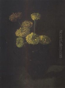 Blumen In Schwarzer Vase