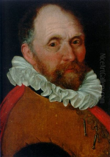 Portrait Of An Elderly Man In A Jerkin And A Red Cloak - view 1