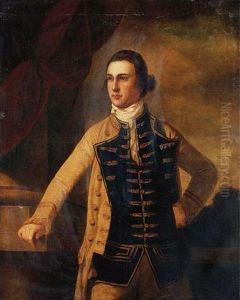 Portrait Of A Gentleman In India In A White Coat by Tilly Kettle