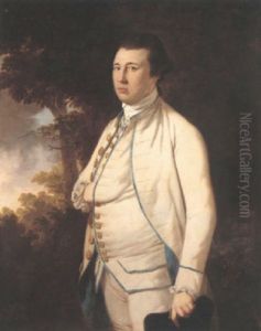 Portrait Of John Graham Wearing A White Coat Edged With Blue Portrait Of John Graham Wearing A White Coat Edged With Blue