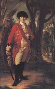 Portrait Of An Army Officer (a Member Of The Vernon Family?) by Tilly Kettle