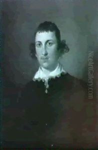 Portrait Of A Gentleman, Half Length, Wearing A Black       Costume With A White Collar