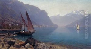 Gardasee (blick Nach Norden Im Hintergrund Das Gebirgsmassiv Des Monte Stivo?)