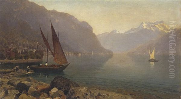 Gardasee - Blick Nach Norden (im Hintergund Das Gebirgsmassiv Des Monto Stivo?) - view 1
