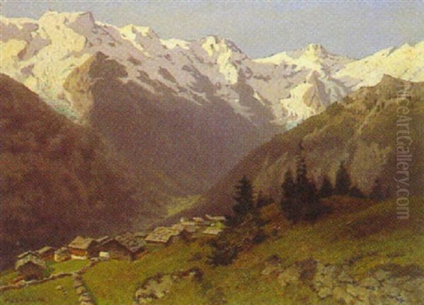 Alpenlandschaft Bei Murren Im Berner Oberland - view 1