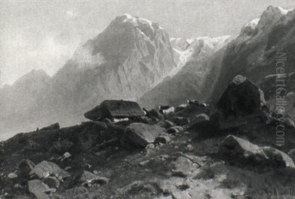 Alm Im Hochgebirge Mit Sennerin - view 1