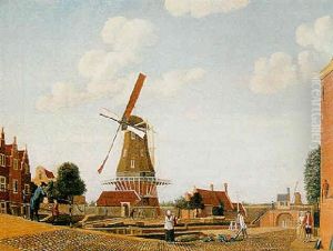 Amsterdam, A View Of The Bastion Sloterdijk With The Mill De Kraay Facing The Bullebaksluis And The Lijnbaan Amsterdam, A View Of The Bastion Sloterdijk With The Mill De Kraay Facing The Bullebaksluis And The Lijnbaan