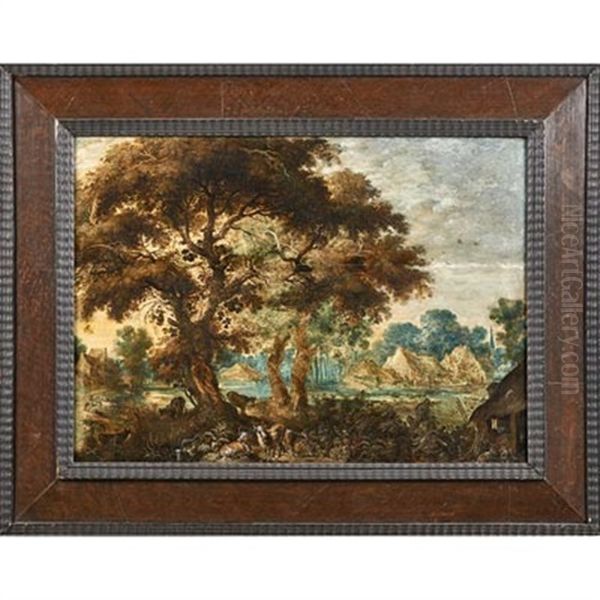 Untitled (wooded Landscape With Animals) - view 1