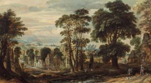 Entree Du Village A L'oree D'une Foret