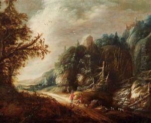 Bergige Landschaft Mit Weg Bergige Landschaft Mit Weg